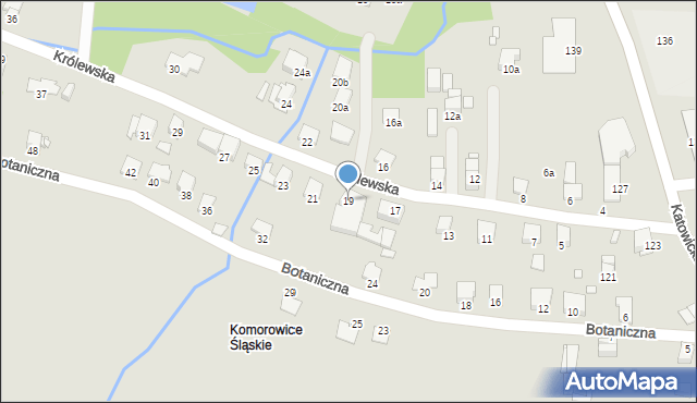 Bielsko-Biała, Królewska, 19, mapa Bielsko-Białej