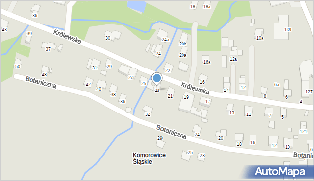 Bielsko-Biała, Królewska, 23, mapa Bielsko-Białej