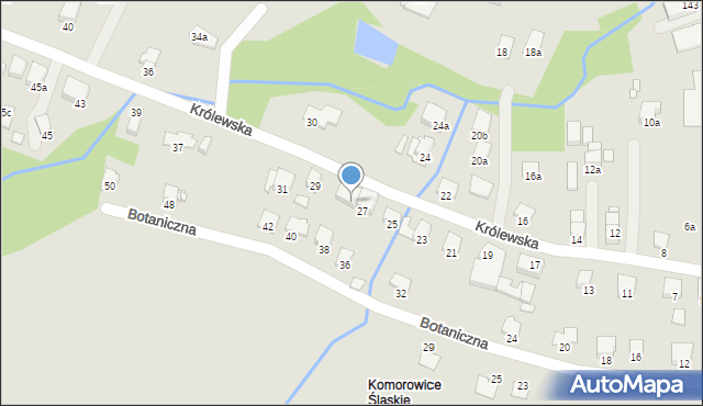 Bielsko-Biała, Królewska, 27a, mapa Bielsko-Białej