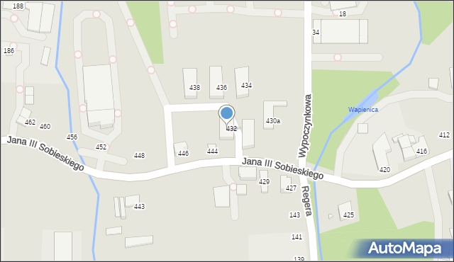 Bielsko-Biała, Króla Jana III Sobieskiego, 442, mapa Bielsko-Białej