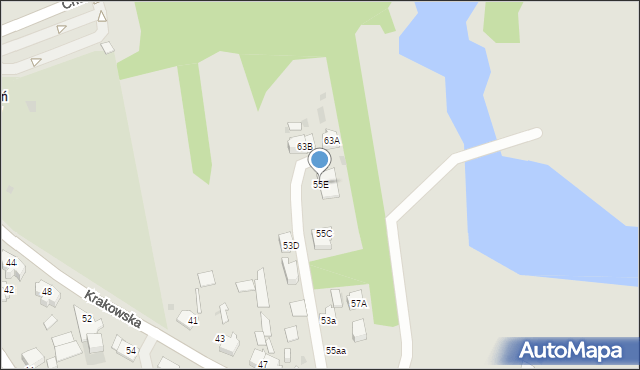 Bieruń, Krakowska, 55E, mapa Bieruń