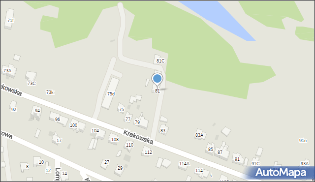 Bieruń, Krakowska, 81, mapa Bieruń