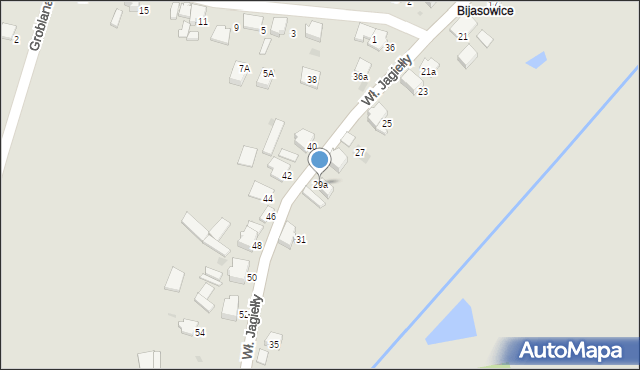 Bieruń, Króla Władysława Jagiełły, 29a, mapa Bieruń