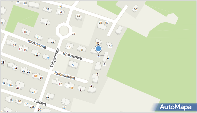 Bilcza, Krokusowa, 6, mapa Bilcza