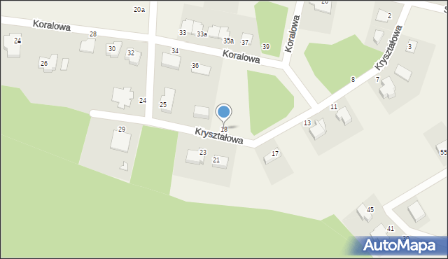 Bilcza, Kryształowa, 18, mapa Bilcza