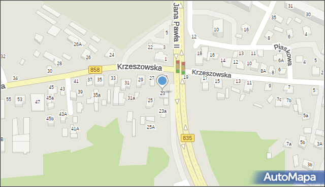 Biłgoraj, Krzeszowska, 23, mapa Biłgoraj
