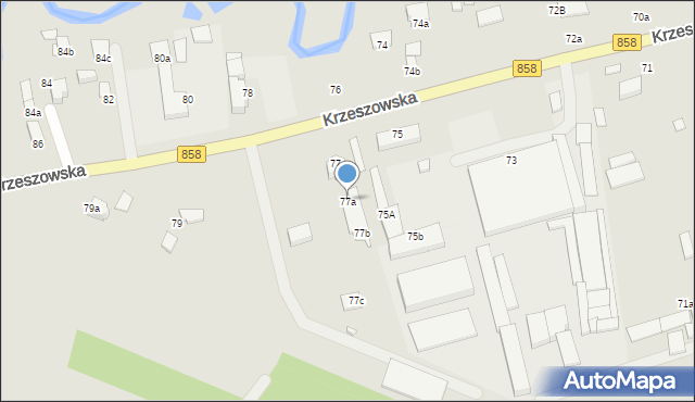 Biłgoraj, Krzeszowska, 77a, mapa Biłgoraj