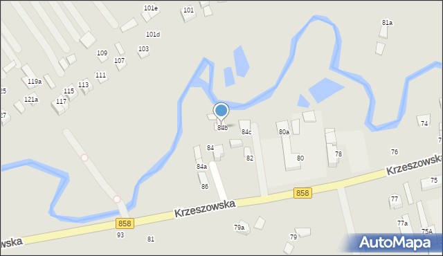 Biłgoraj, Krzeszowska, 84b, mapa Biłgoraj