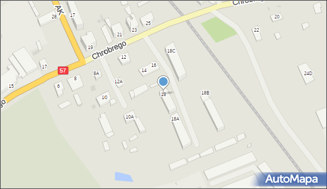 Biskupiec, Króla Bolesława Chrobrego, 18, mapa Biskupiec