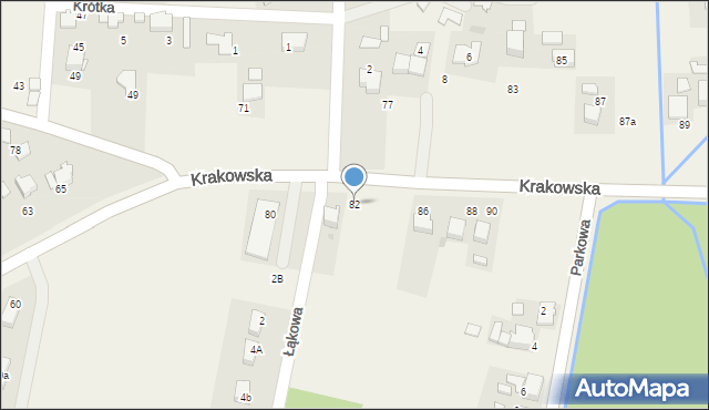 Bobrek, Krakowska, 82, mapa Bobrek