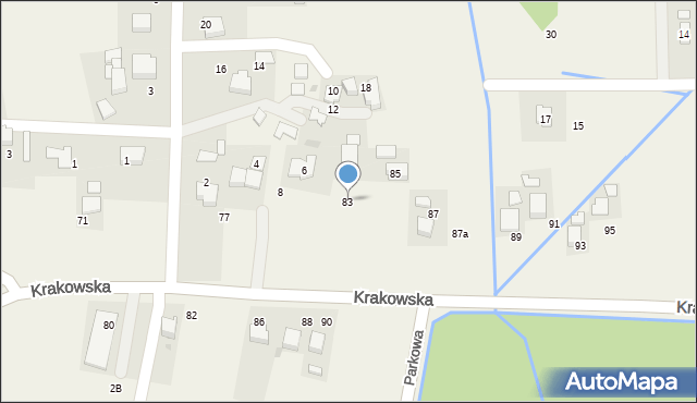 Bobrek, Krakowska, 83, mapa Bobrek