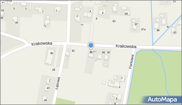 Bobrek, Krakowska, 86, mapa Bobrek