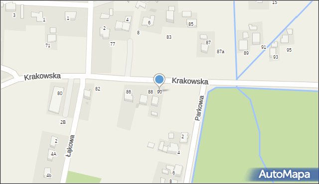 Bobrek, Krakowska, 90, mapa Bobrek