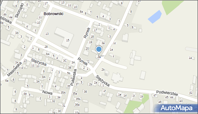 Bobrowniki, Krasnoglińska, 2a, mapa Bobrowniki