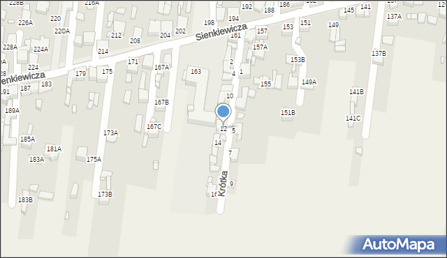 Bobrowniki, Krótka, 12, mapa Bobrowniki