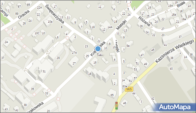 Bochnia, Krakowska, 14a, mapa Bochni