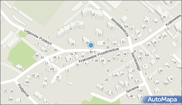 Bochnia, Krakowska, 50, mapa Bochni