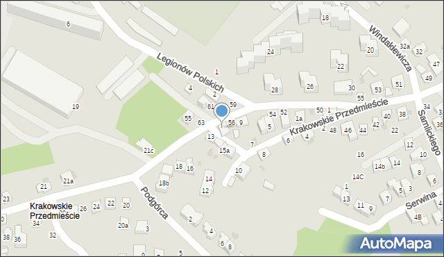 Bochnia, Krakowskie Przedmieście, 11, mapa Bochni