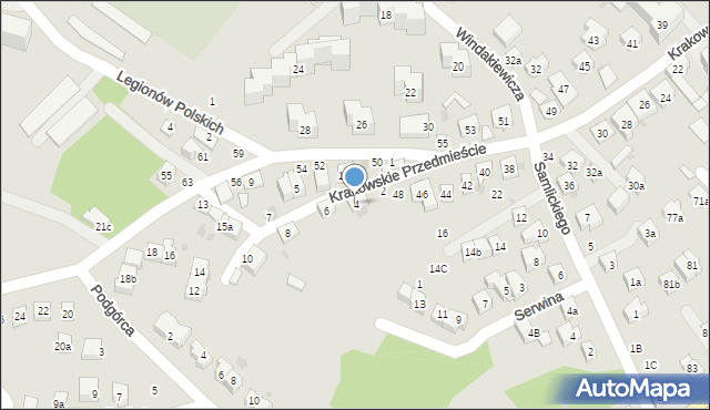 Bochnia, Krakowskie Przedmieście, 4, mapa Bochni