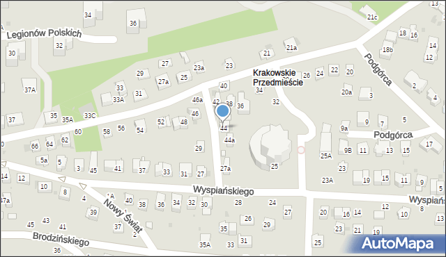 Bochnia, Krakowskie Przedmieście, 44, mapa Bochni