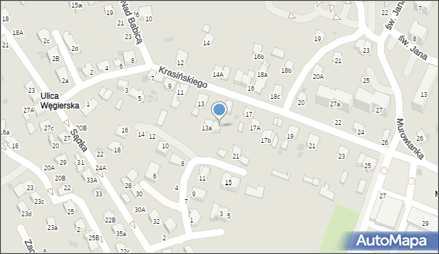 Bochnia, Krasińskiego Zygmunta, 15A, mapa Bochni
