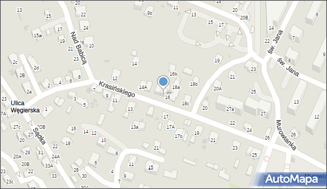 Bochnia, Krasińskiego Zygmunta, 16a, mapa Bochni