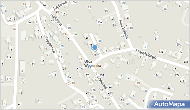 Bochnia, Krasińskiego Zygmunta, 2a, mapa Bochni