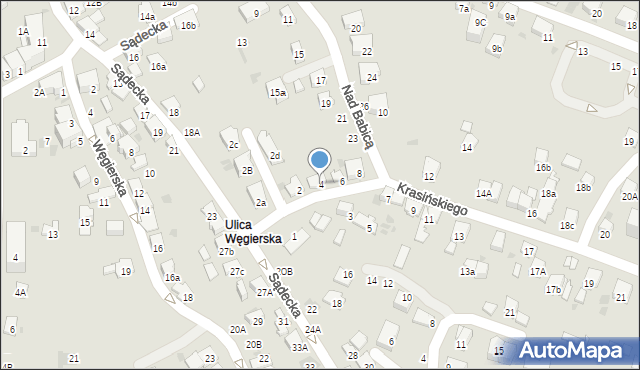 Bochnia, Krasińskiego Zygmunta, 4, mapa Bochni