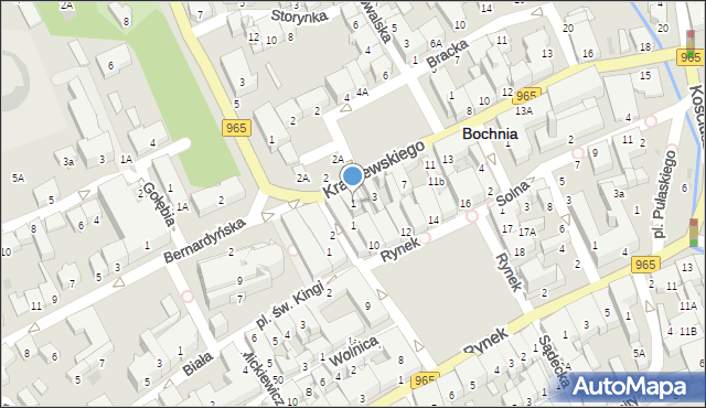 Bochnia, Kraszewskiego Józefa Ignacego, 1, mapa Bochni