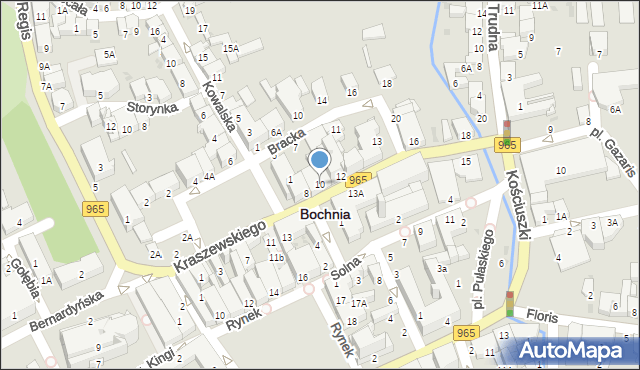 Bochnia, Kraszewskiego Józefa Ignacego, 10, mapa Bochni