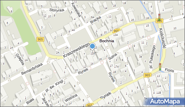 Bochnia, Kraszewskiego Józefa Ignacego, 11b, mapa Bochni