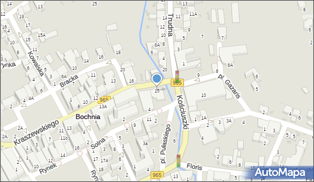 Bochnia, Kraszewskiego Józefa Ignacego, 15, mapa Bochni