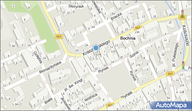 Bochnia, Kraszewskiego Józefa Ignacego, 3, mapa Bochni