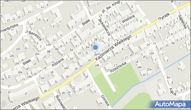 Bochnia, Króla Kazimierza Wielkiego, 15, mapa Bochni