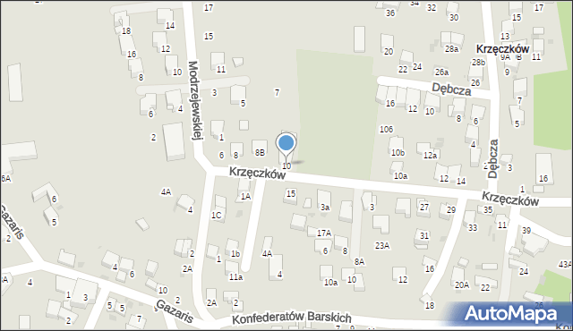 Bochnia, Krzęczków, 10, mapa Bochni