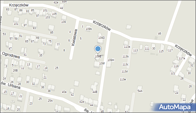 Bochnia, Krzęczków, 109E, mapa Bochni