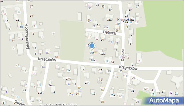 Bochnia, Krzęczków, 10b, mapa Bochni