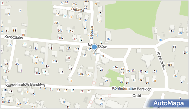 Bochnia, Krzęczków, 11, mapa Bochni