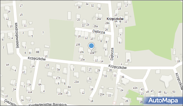 Bochnia, Krzęczków, 12a, mapa Bochni