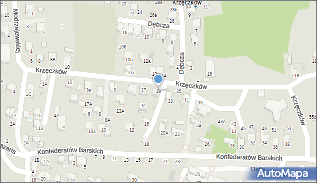 Bochnia, Krzęczków, 29, mapa Bochni