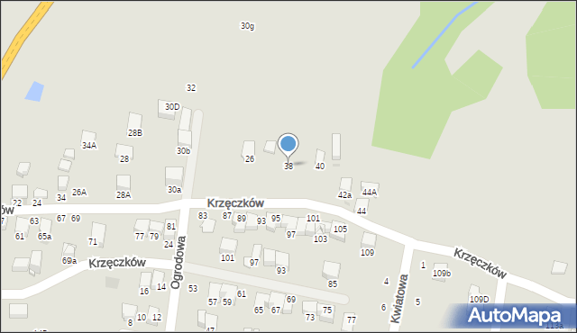 Bochnia, Krzęczków, 38, mapa Bochni