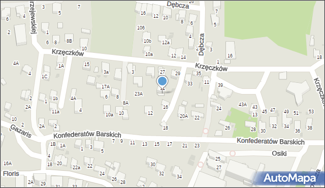 Bochnia, Krzęczków, 7A, mapa Bochni