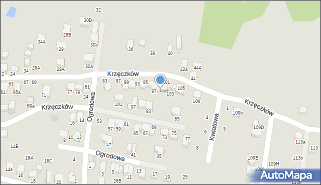 Bochnia, Krzęczków, 99, mapa Bochni