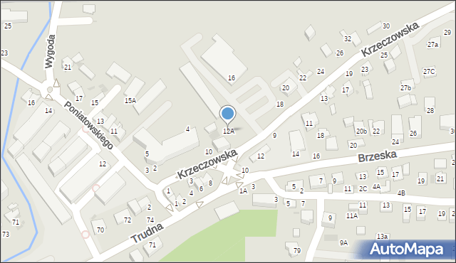 Bochnia, Krzeczowska, 12A, mapa Bochni