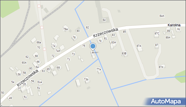 Bochnia, Krzeczowska, 77, mapa Bochni