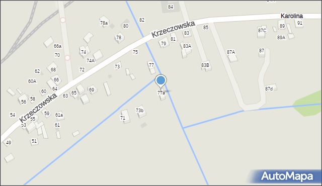 Bochnia, Krzeczowska, 77a, mapa Bochni