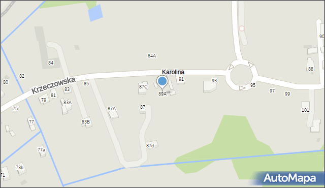 Bochnia, Krzeczowska, 89A, mapa Bochni