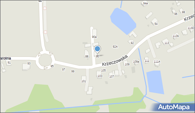 Bochnia, Krzeczowska, 90, mapa Bochni