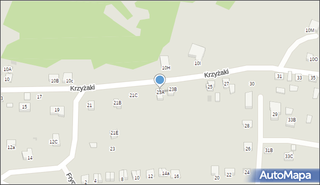 Bochnia, Krzyżaki, 23A, mapa Bochni