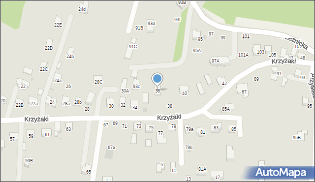 Bochnia, Krzyżaki, 36, mapa Bochni